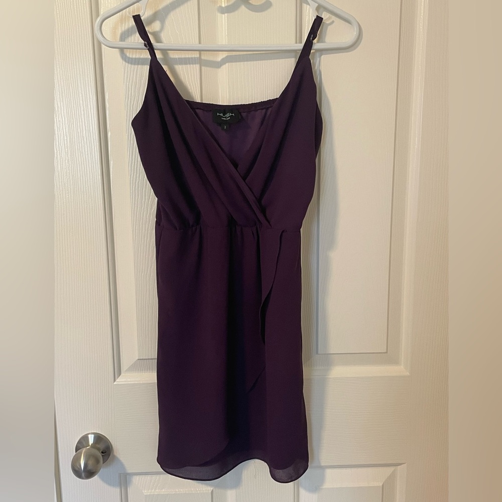 Purple Mini Dress Spaghetti Straps V-Neck
Excellent  Condition